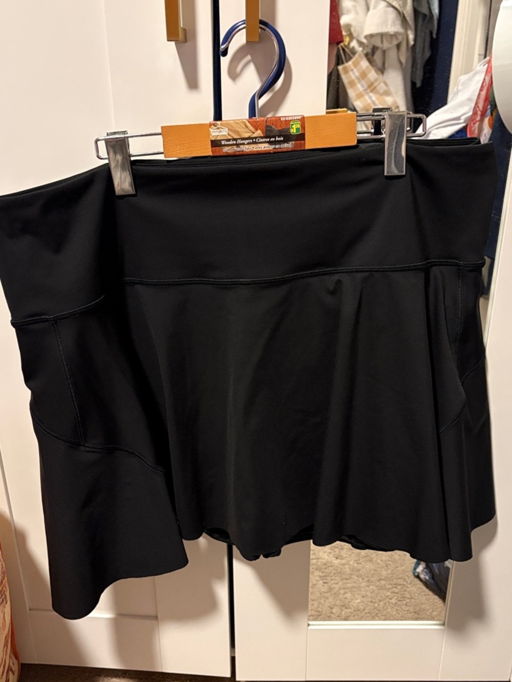 Athleta Black Athletic Skort with Flared Hem